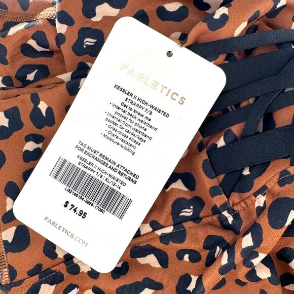 Fabletics Boost PowerHold® Leopard Mocha Meru High-Waisted 7/8 Legging XL | NWT - Picture 9 of 10
